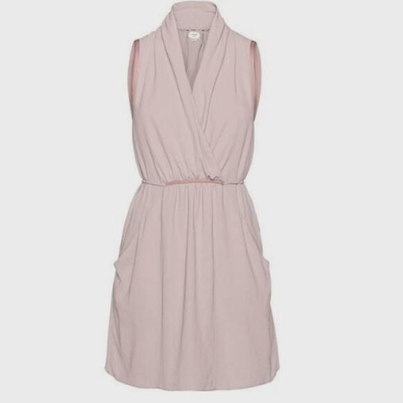 Aritzia Wilfred Sabine Dress Sleeveless Faux Wrap Size Med Mini Ballet Feminine - Picture 1 of 12